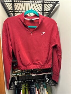Gymshark Crimson Half-Zip Pullover